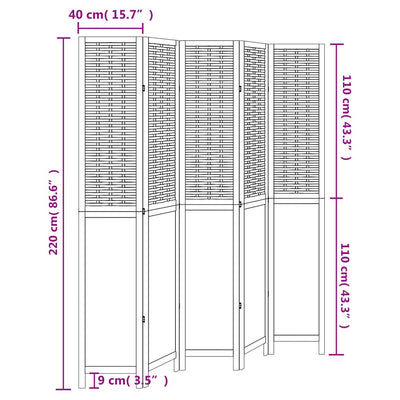 Valkoinen paneelinen tilanjakaja Amiticai (keisaripuu)