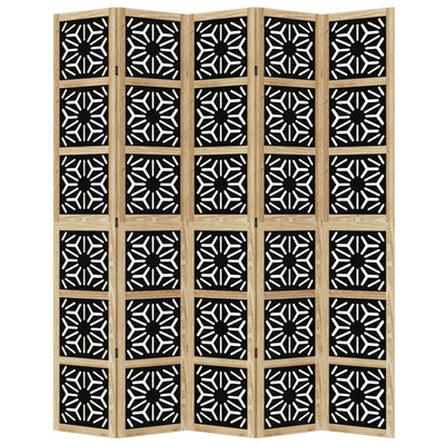 Ruskea ja musta paneelinen tilanjakaja Giancarlo 5- (keisaripuu)