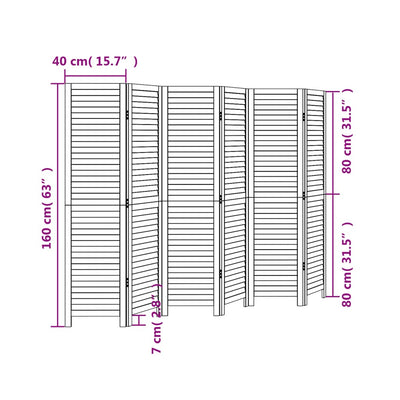 Musta 6-paneelinen tilanjakaja Taft (keisaripuu)