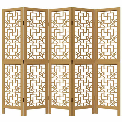 Ruskea paneelinen tilanjakaja Golei 5- (keisaripuu)