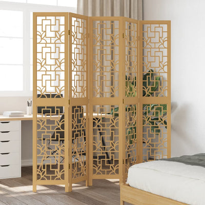 Ruskea 5-paneelinen tilanjakaja Golei (keisaripuu)