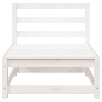 Käsinojaton puutarhansohva 2 kpl valk. 70x70x67 cm täysi mänty