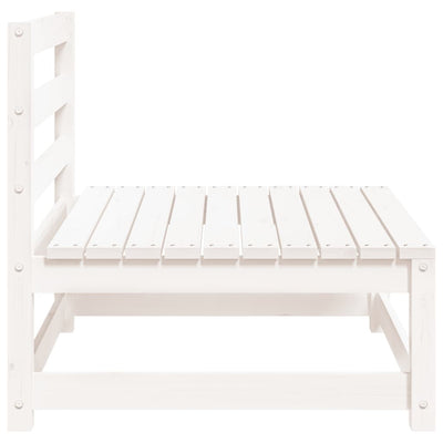 Käsinojaton puutarhansohva 2 kpl valk. 70x70x67 cm täysi mänty