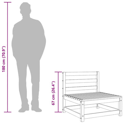 Käsinojaton puutarhansohva Bernedete 70x70x67cm (3 kpl, douglaskuusi)