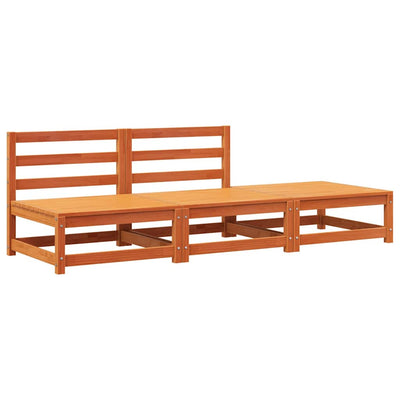 Vahanruskea käsinojaton puutarhasohva ja rahi Bernedete (mänty)