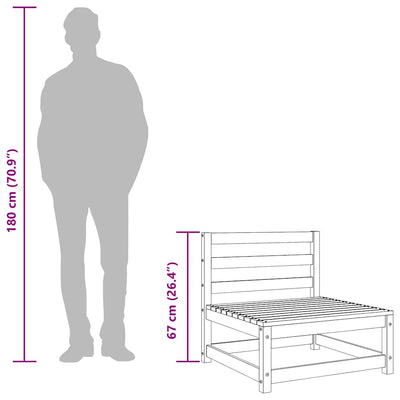 Käsinojaton puutarhasohva ja rahi Bernedete (kyllästetty mänty)