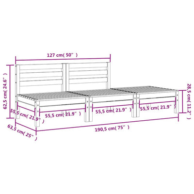 Puutarhasohva Mach (3-istuttava, mänty)