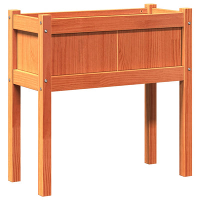 Vahanruskea ulkokukkalaatikko jaloilla Marinleonard 70x31x70cm (mänty)