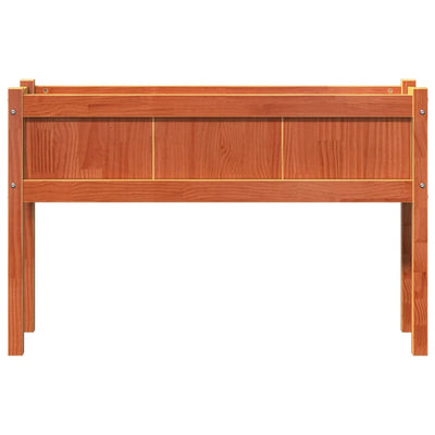 Vahanruskea ulkokukkalaatikko jaloilla Nesrin 110x31x70cm (mänty)