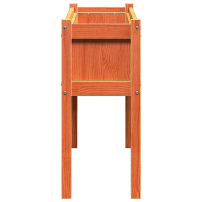 Vahanruskea ulkokukkalaatikko jaloilla Nesrin 110x31x70cm (mänty)