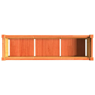 Vahanruskea ulkokukkalaatikko jaloilla Nesrin 110x31x70cm (mänty)