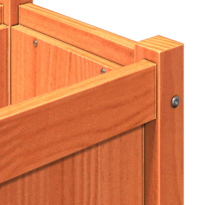 Vahanruskea ulkokukkalaatikko jaloilla Nesrin 110x31x70cm (mänty)