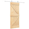 Liukuovi asennustarvikkeineen Ester 80x210cm (mänty)