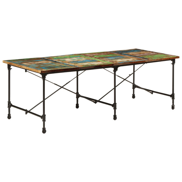 Ruokapöytä 220x90x77 cm kierrätetty täyspuu