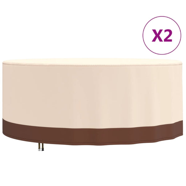Puutarhakalusteiden suojat 2 kpl Ø 213x71 cm 600D Oxford
