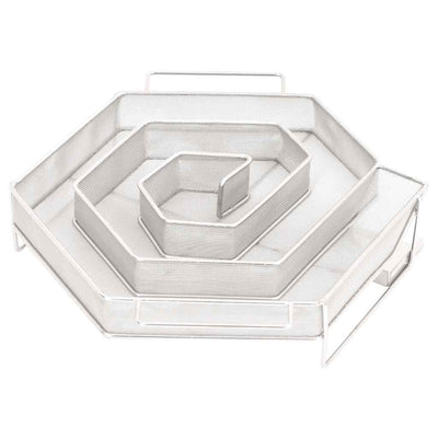 Kylmäsavugeneraattori kuusikulmio Amarili 22,5cm (ruostumaton teräs)