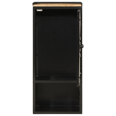 Kylpyhuoneen kaappi 40x27x90 cm rauta ja täysi mangopuu