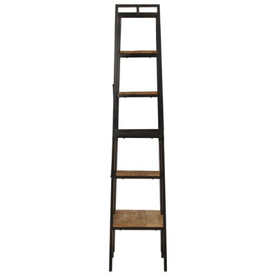 Naulakko hyllyillä 90x40x190 cm täysi mangopuu ja rauta