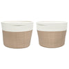 Ruskea ja valkoinen säilytyskorit Scumpa Ø24x18cm (2 kpl puuvilla)