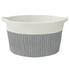 Säilytyskori harmaa ja valkoinen Ø40x25 cm puuvilla