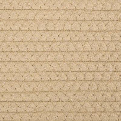 Pyykkikori beige ja valkoinen Ø55x36 cm puuvilla