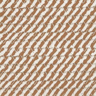 Pyykkikori ruskea ja valkoinen Ø55x36 cm puuvilla