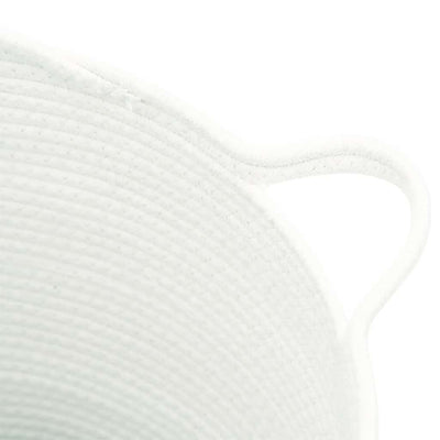 Valkoinen säilytyskori Islanda Ø38x36cm (puuvilla)