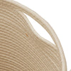 Säilytyskori kannella musta ja beige Ø37x50 cm puuvilla