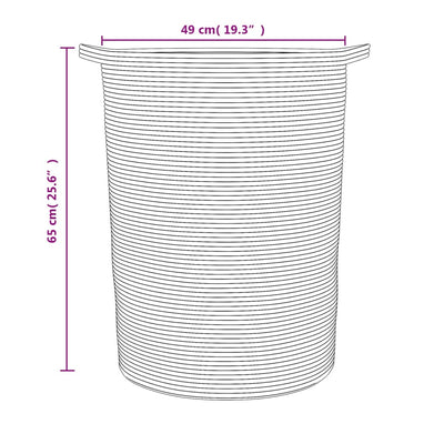 Ruskea ja valkoinen säilytyskori Olarescu Ø49x65cm (puuvilla)