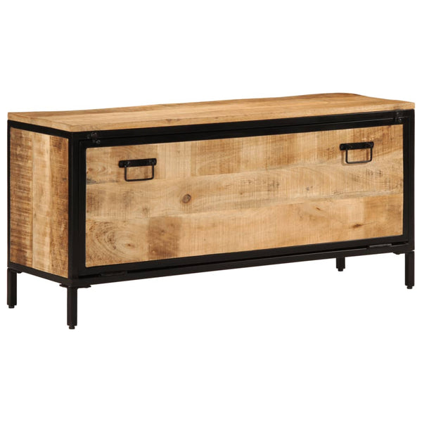 Kenkäkaappi 110x35x53 cm täysi karkea mangopuu