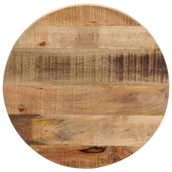 Pöytälevy Ø 40x3,8 cm pyöreä karkea täysi mangopuu