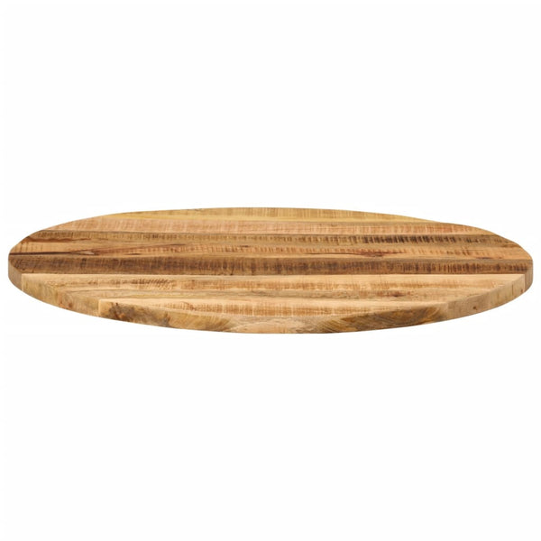 Pöytälevy Ø 90x3,8 cm pyöreä karkea täysi mangopuu