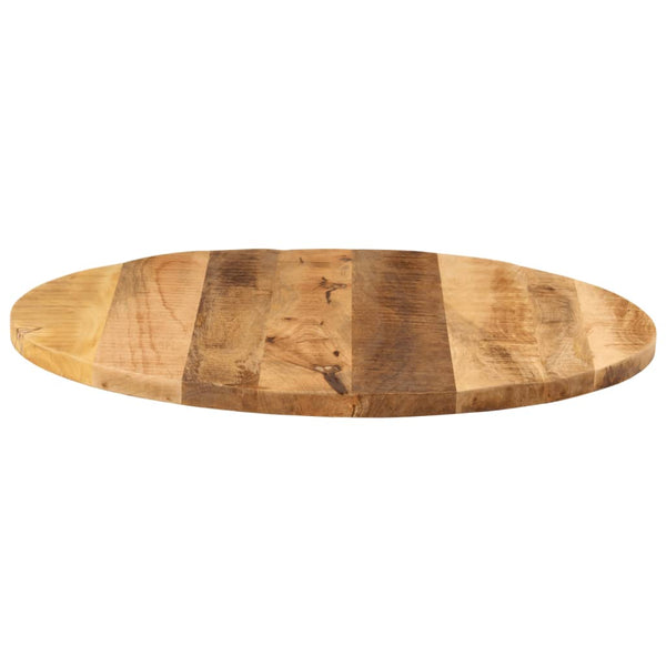Pöytälevy Ø 90x3,8 cm pyöreä karkea täysi mangopuu