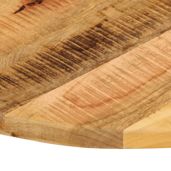 Pöytälevy Ø 90x3,8 cm pyöreä karkea täysi mangopuu