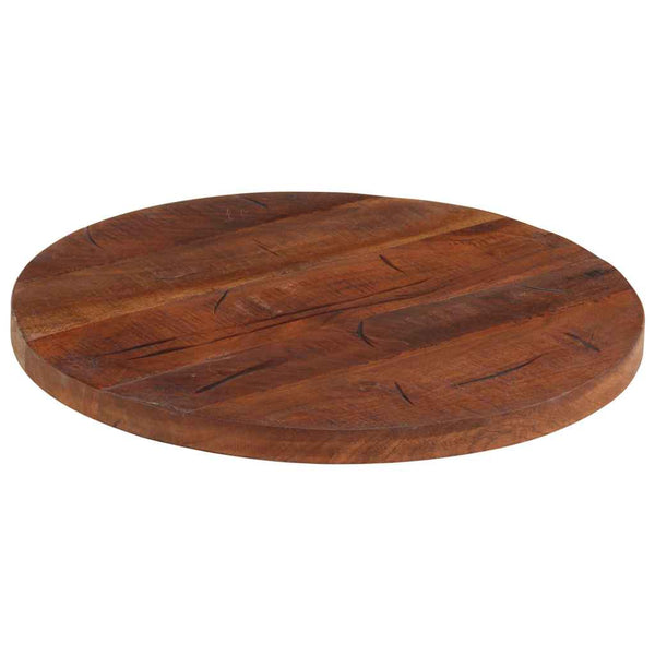 Pöytälevy Ø 40x3,8 cm pyöreä kierrätetty täyspuu