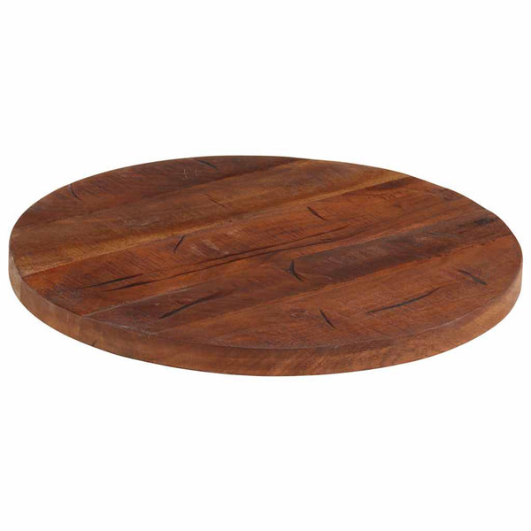 Pöytälevy Ø 60x2,5 cm pyöreä kierrätetty täyspuu