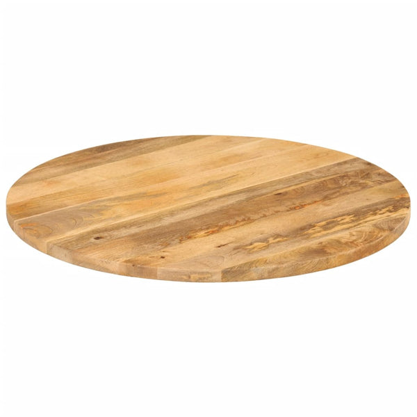 Pöytälevy Ø 80x3,8 cm pyöreä täysi mangopuu