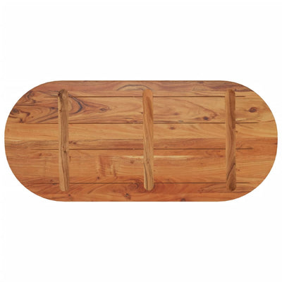 Pöytälevy 90x40x2,5 cm ovaali täysi akasiapuu
