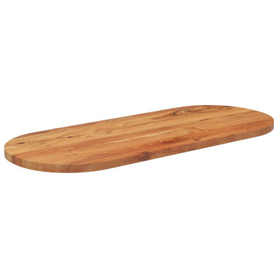 Pöytälevy 120x50x2,5 cm ovaali täysi akasiapuu