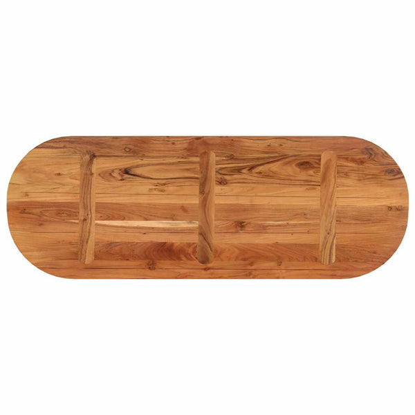 Pöytälevy 140x50x2,5 cm ovaali täysi akasiapuu