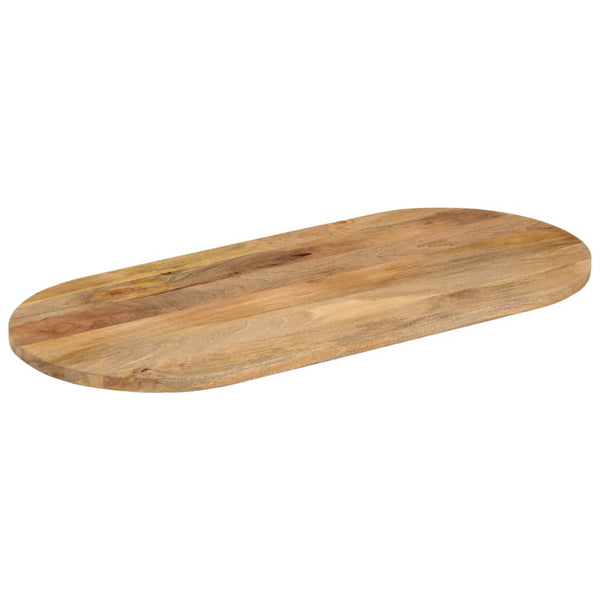 Pöytälevy 110x40x3,8 cm ovaali täysi mangopuu