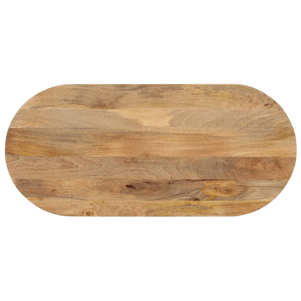 Pöytälevy 110x50x3,8 cm ovaali täysi mangopuu