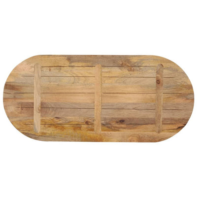 Pöytälevy 120x60x3,8 cm ovaali täysi mangopuu