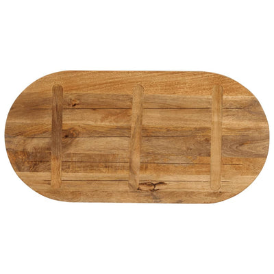 Pöytälevy 100x50x2,5 cm ovaali täysi mangopuu