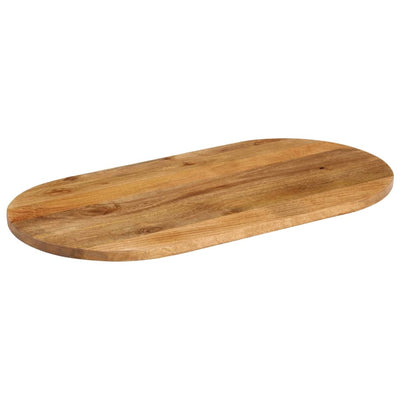 Pöytälevy 140x50x2,5 cm ovaali täysi mangopuu