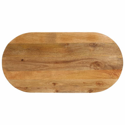 Pöytälevy 100x40x3,8 cm ovaali täysi mangopuu