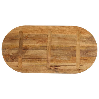 Pöytälevy 110x40x3,8 cm ovaali täysi mangopuu