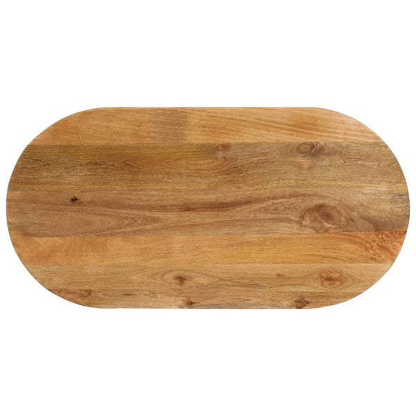 Pöytälevy 120x50x3,8 cm ovaali täysi mangopuu