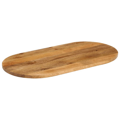 Pöytälevy 140x50x3,8 cm ovaali täysi mangopuu