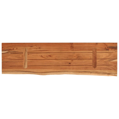 Seinähylly 70x20x2,5 cm suorakaide täysi akasiapuu elävä reuna